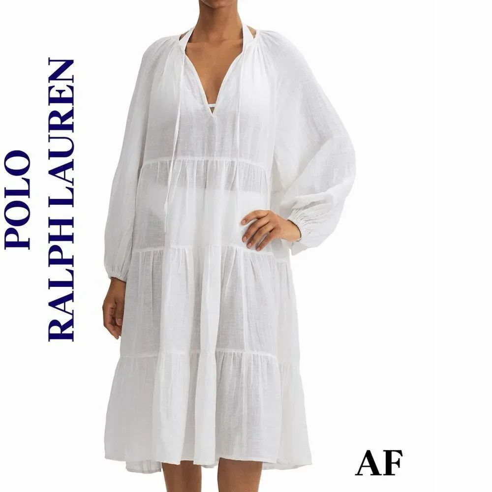 Ralph Lauren White Swim Cover-Up Dress
